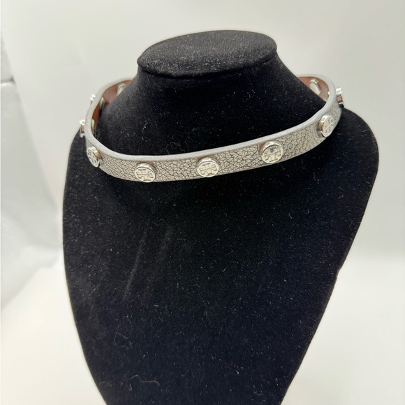 Tory Burch Jewelry - Tory Burch Silver Textured Metallic Wrap Bracelet or Necklace 16”